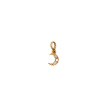 Load image into Gallery viewer, Love Weld™ 14k Gold Pavé Crescent Moon Charm