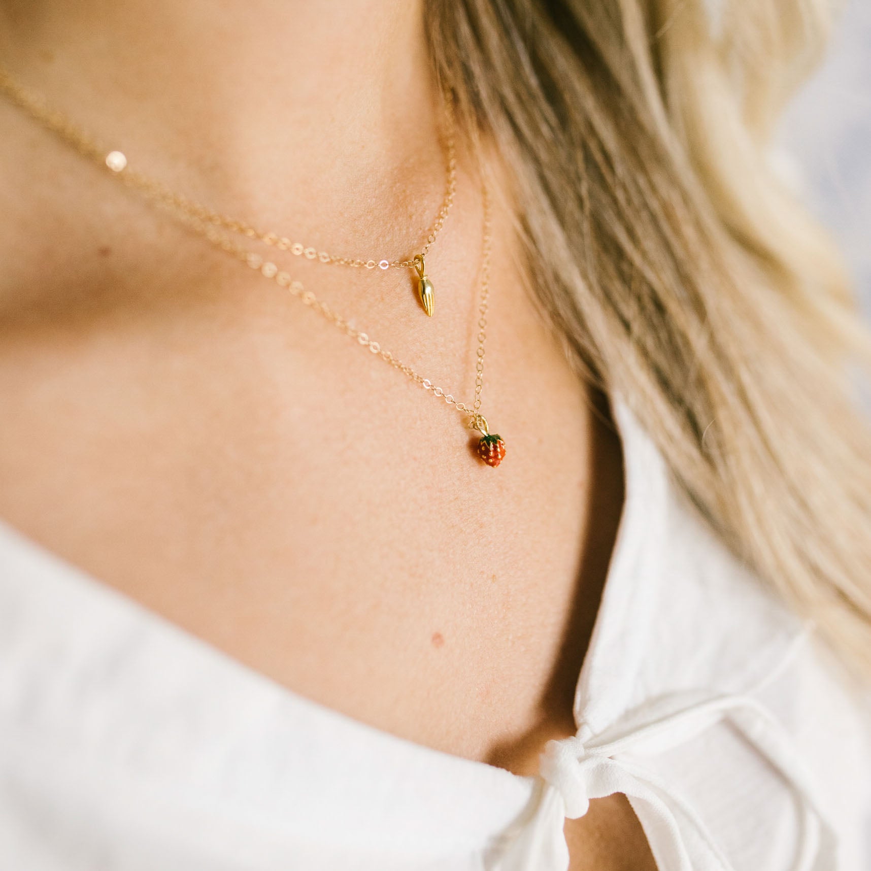 Strawberry Charm Necklace – Sarah Sides